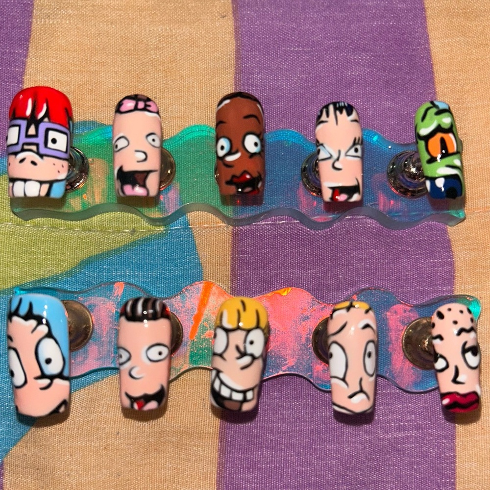 Rugrats Character Nail Art Press On Set - Picture 3 of 5